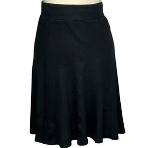 Toad & Co A-Line Pull On Skirt Black Tencel Cotton Blend Sustainable Comfort XS